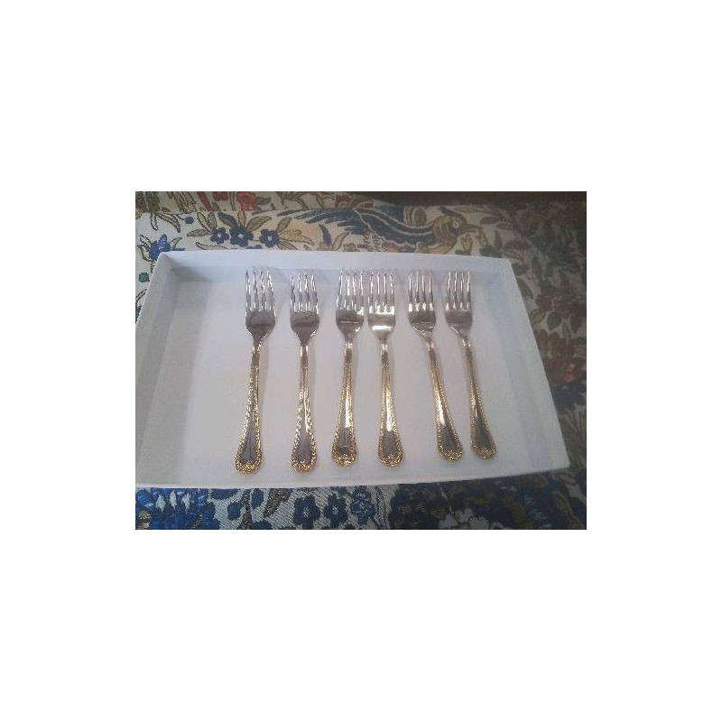 LOT 6 FOURCHETTES PM DECOR DORE