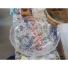 PLAT VERRE EN RELIEF PALMIERS OVALE GM