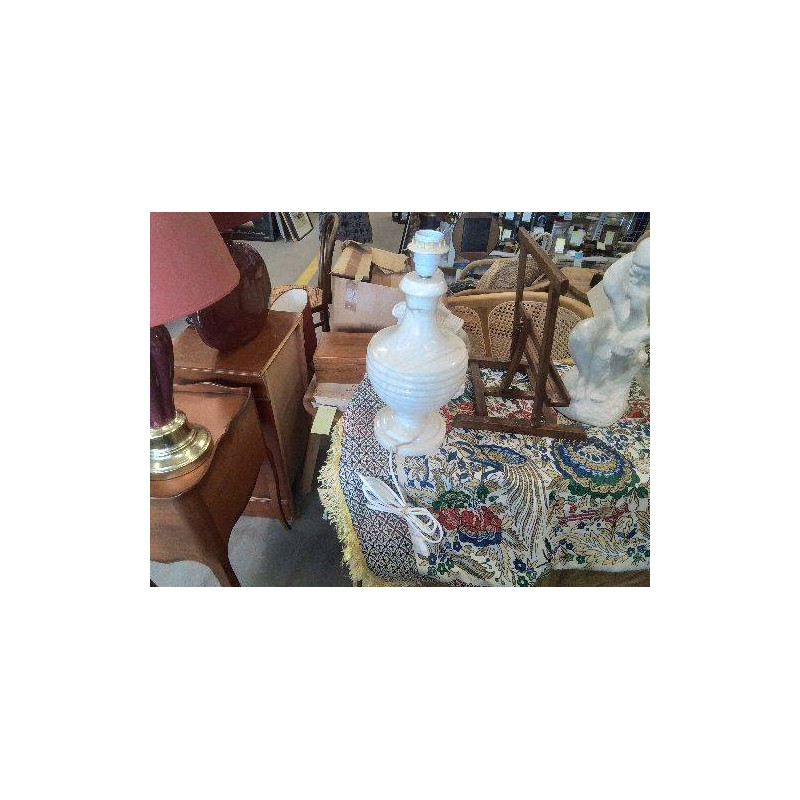 LAMPE PIED MARBRE GM ECRUE