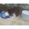 LOT 6 VERRES ROUGE PIED TORSADE