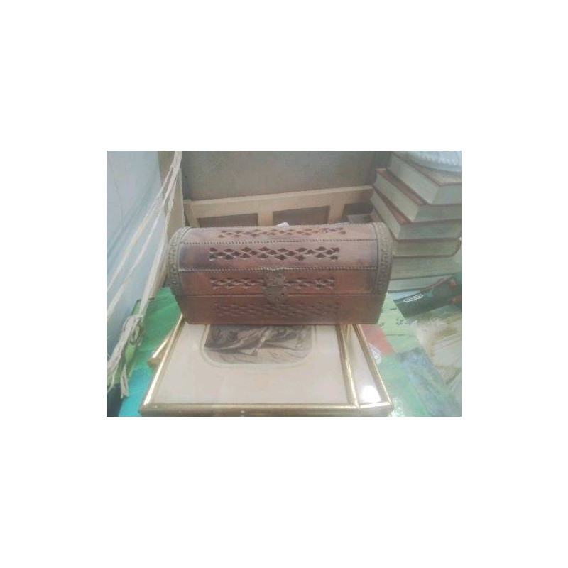COFFRET BOIS METAL AJOURÉ 