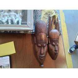 DUO MASQUES AFRICAINS BOIS