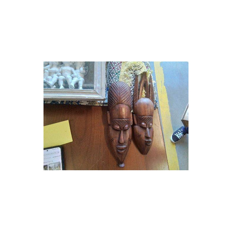 DUO MASQUES AFRICAINS BOIS