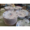 SERVICE VAISSELLE FLEURI PORCELAINE LIMOGES