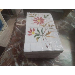 BOITE FAIENCE BLANCHE DECOR...