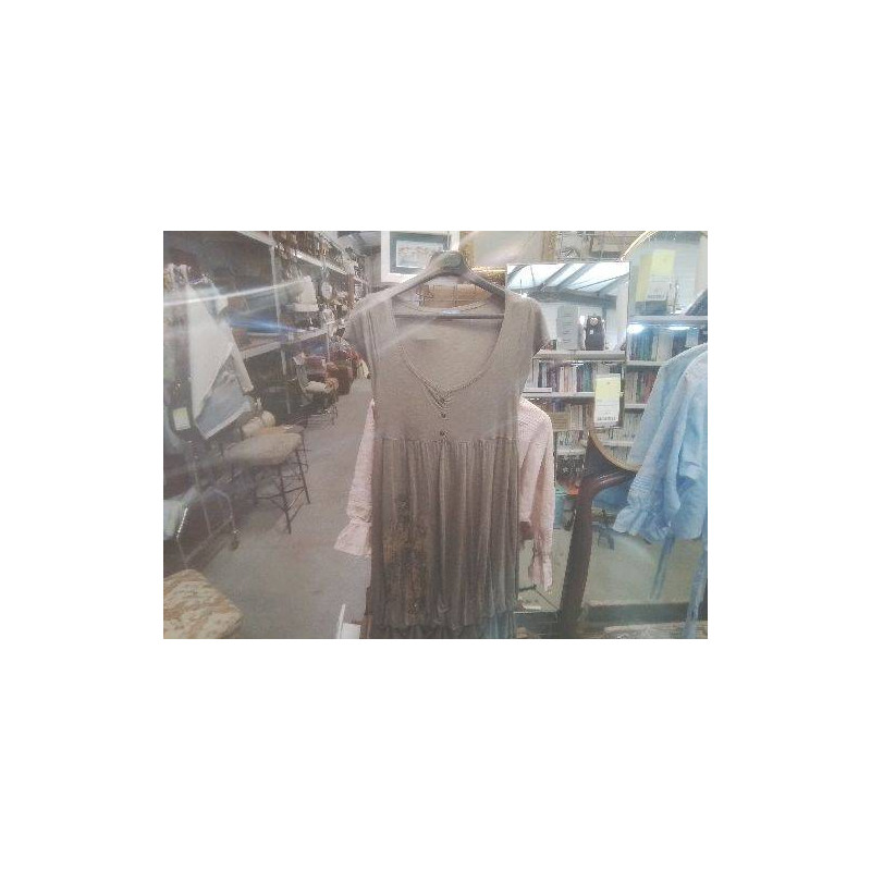 ROBE COTON BEIGE T38/40