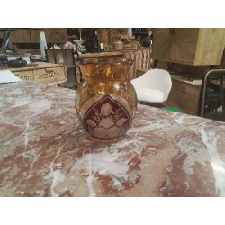 VASE PM CRISTAL JAUNE ROUGE