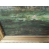 TABLEAU BOSQUET PAYSAGE VALENTINE BERBINAU CADRE DORE EN L ETAT+ACC BB