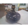LAMPE VINTAGE BOULE EVASEE CERAMIQUE EMAILLEE BLEUE