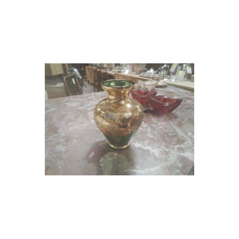 VASE ANC VERT DECOR DORE