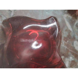 PAIRE DE BOUGEOIRS ROUGE VILLEROY & BOCH