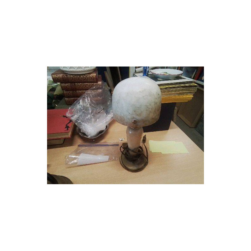 LAMPE ANCIENNE DOME ALBATRE EN L’ETAT ELEC NON VERIFIEE