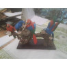 HORLOGE OISEAUX PERROQUETS SUR BRANCHE