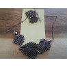 ENS AGATHA RAS DE COU FEUILLES+BOUCLES D OREILLES 