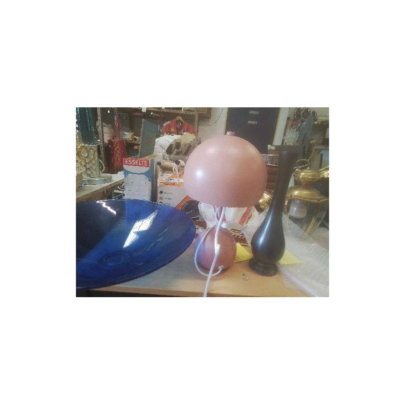 LAMPE BOULE METAL VIEUX ROSE ALINEA