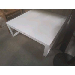 TABLE BASSE EXT ALU VERRE...