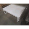 TABLE BASSE EXT ALU VERRE BLANC SIFAS 100 X 100+ HOUSSE 