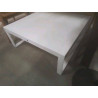 TABLE BASSE EXT ALU VERRE BLANC SIFAS 100 X 100+ HOUSSE 