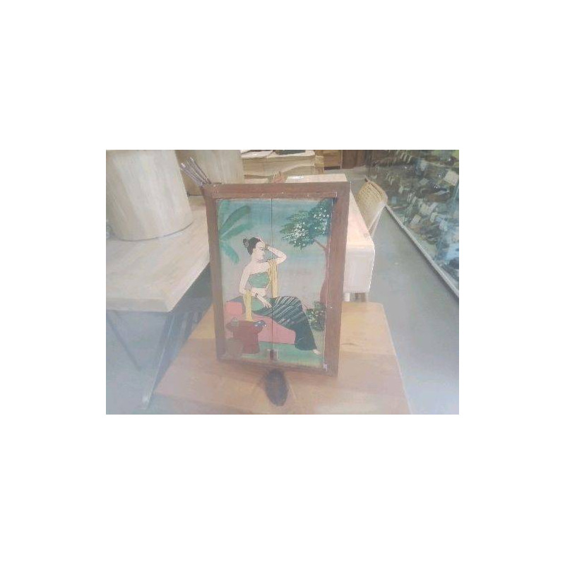 MIROIR TECK DÉCOR FEMME INDO