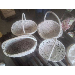 PANIER ANC OSIER PEINT BLANC