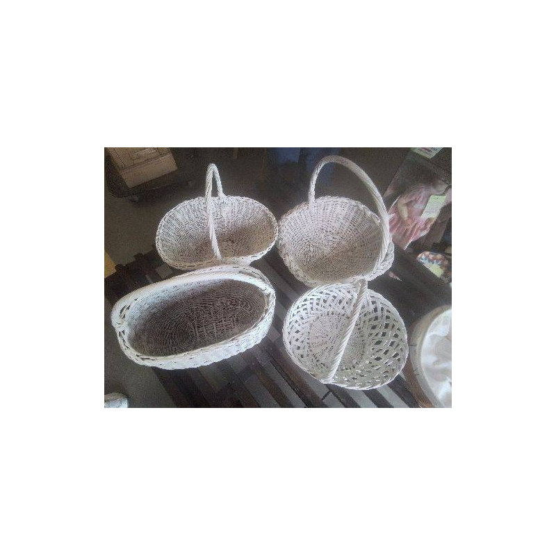 PANIER ANC OSIER PEINT BLANC