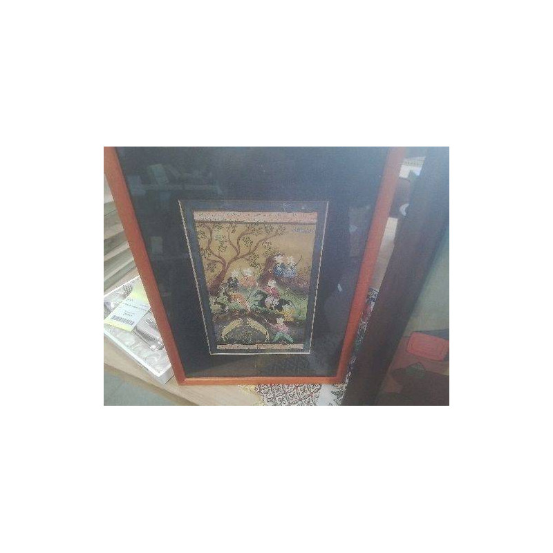 CADRE ENLUMINURES SCENE CHASSE