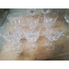 LOT 6 VERRES CRISTAL FACETTES 