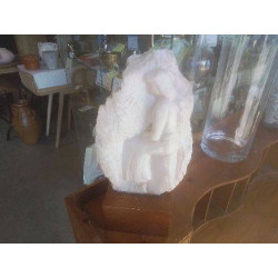 SCULPTURE PIERRE SUR BOIS