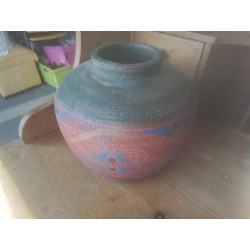 VASE BOULE TERRE CUITE COULEUR