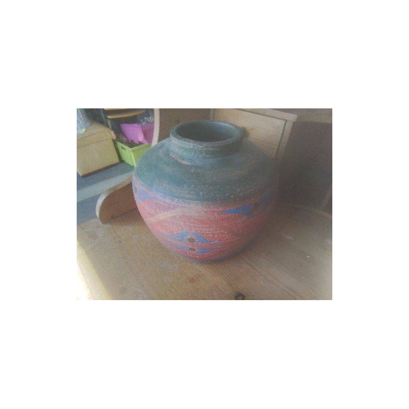 VASE BOULE TERRE CUITE COULEUR