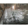 LOT  VERRES CRISTAL DECOR FACETTES 4 VERRES+4 COUPES