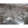 LOT  VERRES CRISTAL DECOR FACETTES 4 VERRES+4 COUPES