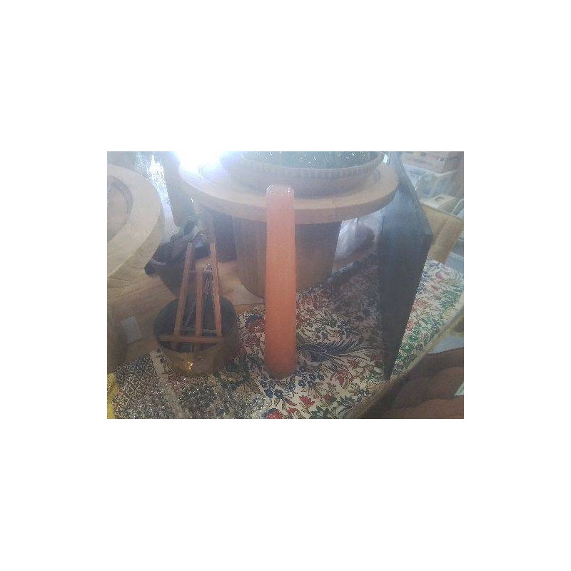 VASE SOLIFLORE PATE DE VERRE HENRY DEAN ABRICOT