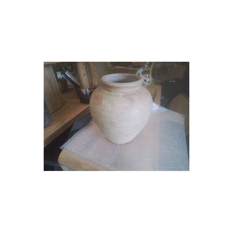 POTICHE PATINEE BEIGE TOUCHES DE COULEUR MM