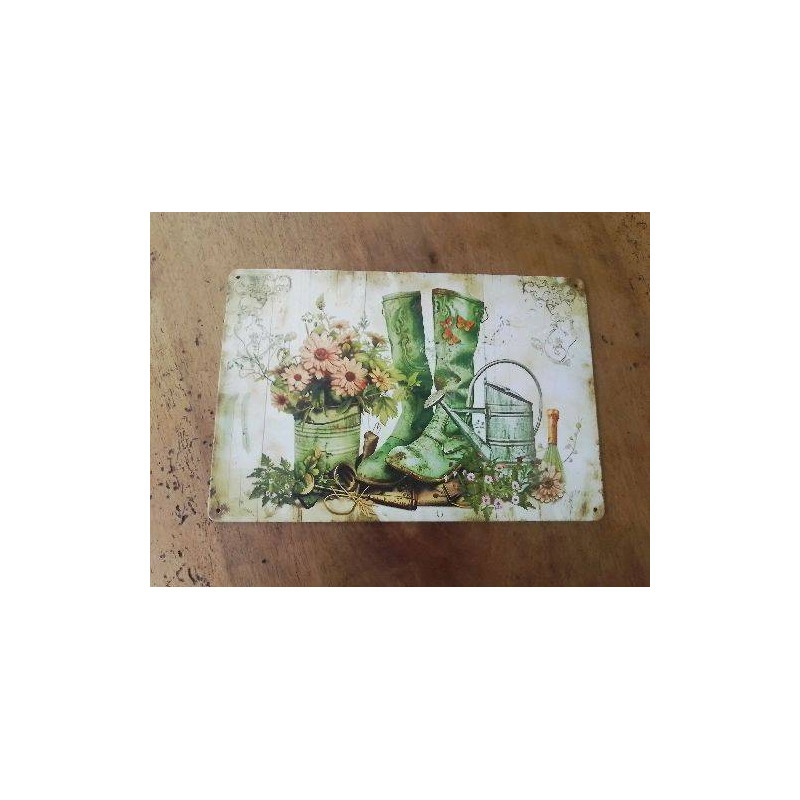 PLAQUE METAL DECO BOTTES