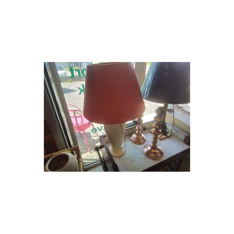 LAMPE PIED CREME ABJ ROUGE