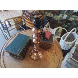 PIED DE LAMPE CHANDELIER ANCIEN CUIVRE