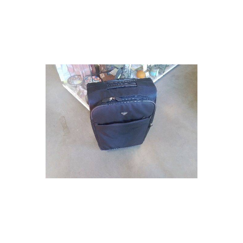 VALISE NOIRE A SOUFFLETS 2 ROULETTES INT. R OUGEB