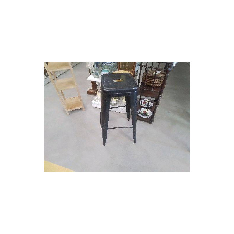 TABOURET DE BAR METAL NOIR VINTAGE