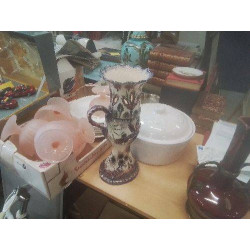 VASE FAIENCE AJOUREE LERAY
