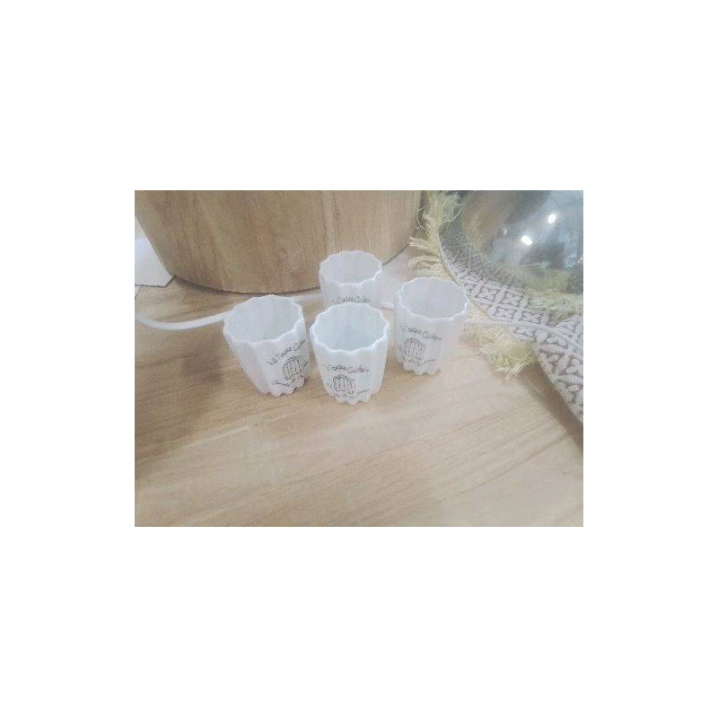 LOT 4 TASSES À CAFÉ TOQUE CUIVRÉE 