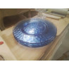 LOT ASSIETTES BLEUES VERRE GM