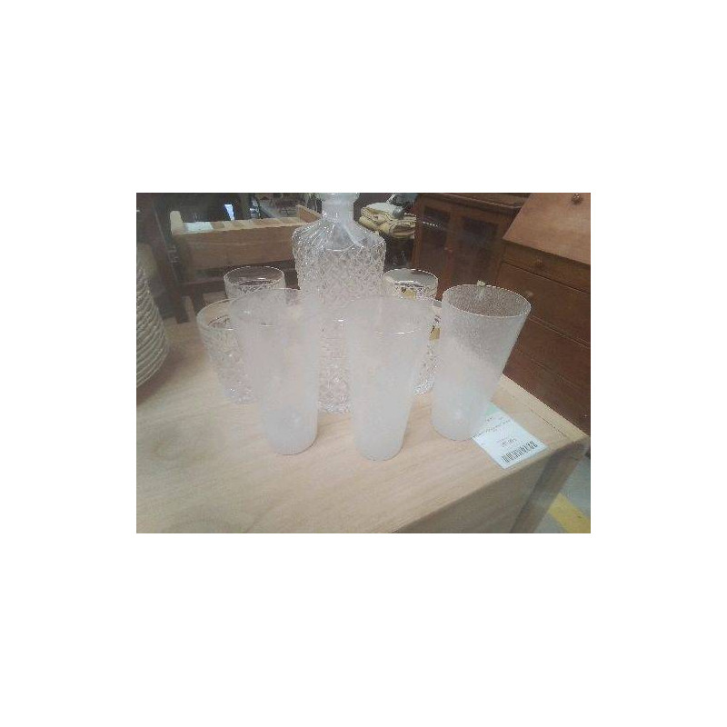 LOT 3 VERRES A JUS DE FRUIT MOUCHETES BLANCS