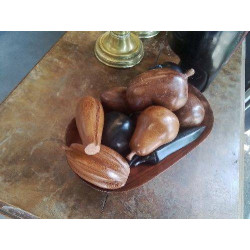 CORBEILLE ET FRUITS EN BOIS...