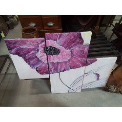 TABLEAU FLEUR TRIPTYQUE