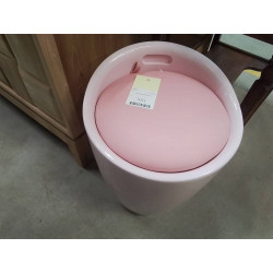POUF RESINE ROSE PALE