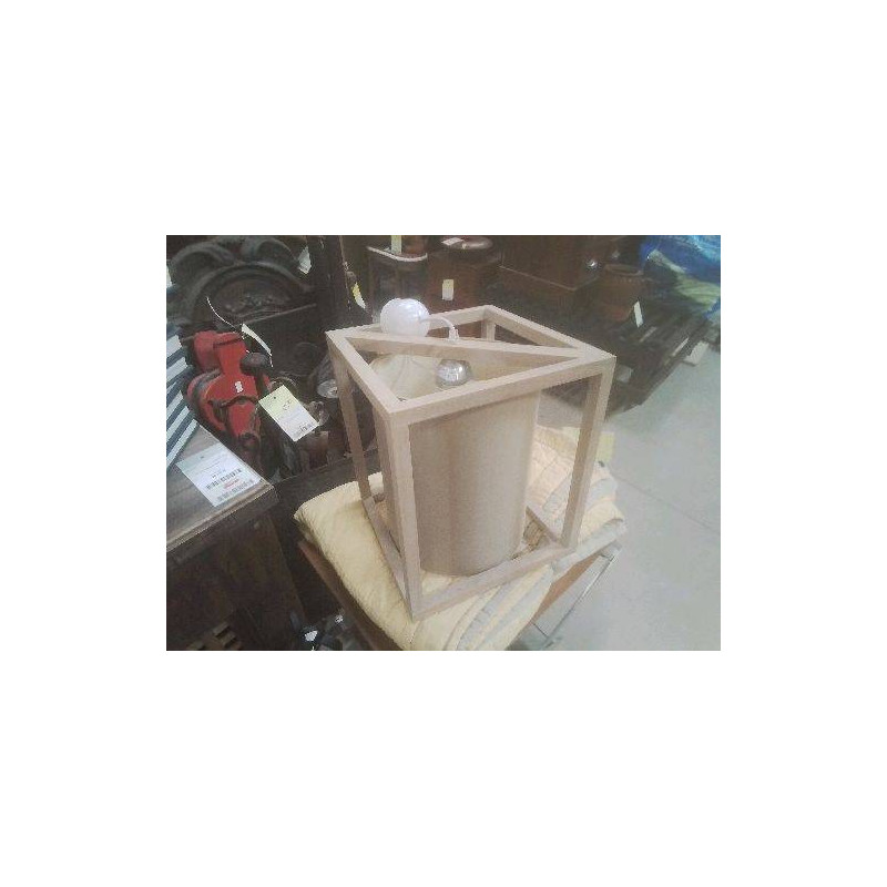 SUSPENSION BOIS CLAIR BEIGE