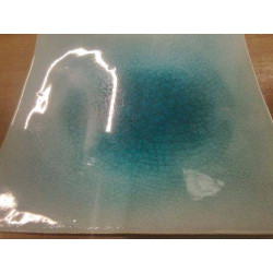 LOT ASSIETTES CÉRAMIQUE BLEU CRAQUELÉ
