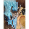 STATUETTE CHEVAL CUIR