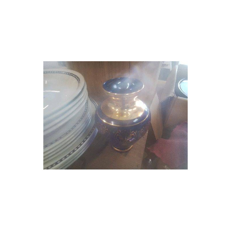 VASE PM BLEU OR ITALIE
